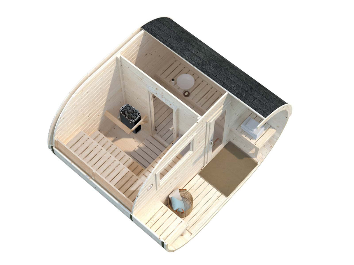 Sauna de jardin Anette 3 m²