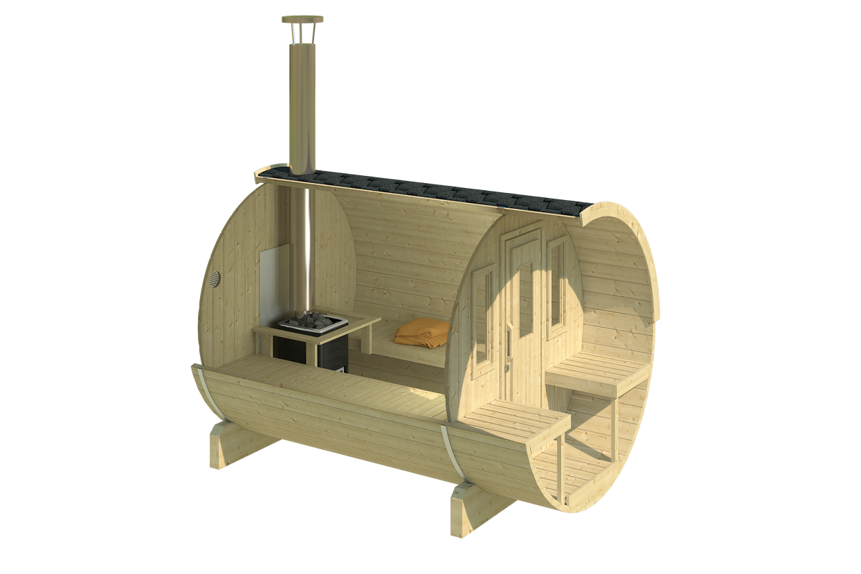 Sauna extérieur en Thermo-traité 280 4-6 places