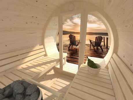 Sauna Anita 1.3 +0.7 m² – Glass Wall