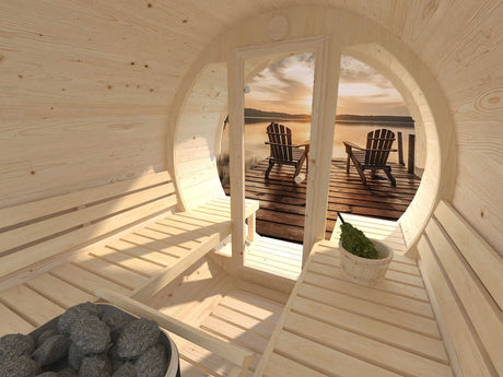 Sauna Anita 1.6 + 0.7 m² – Glass Wall