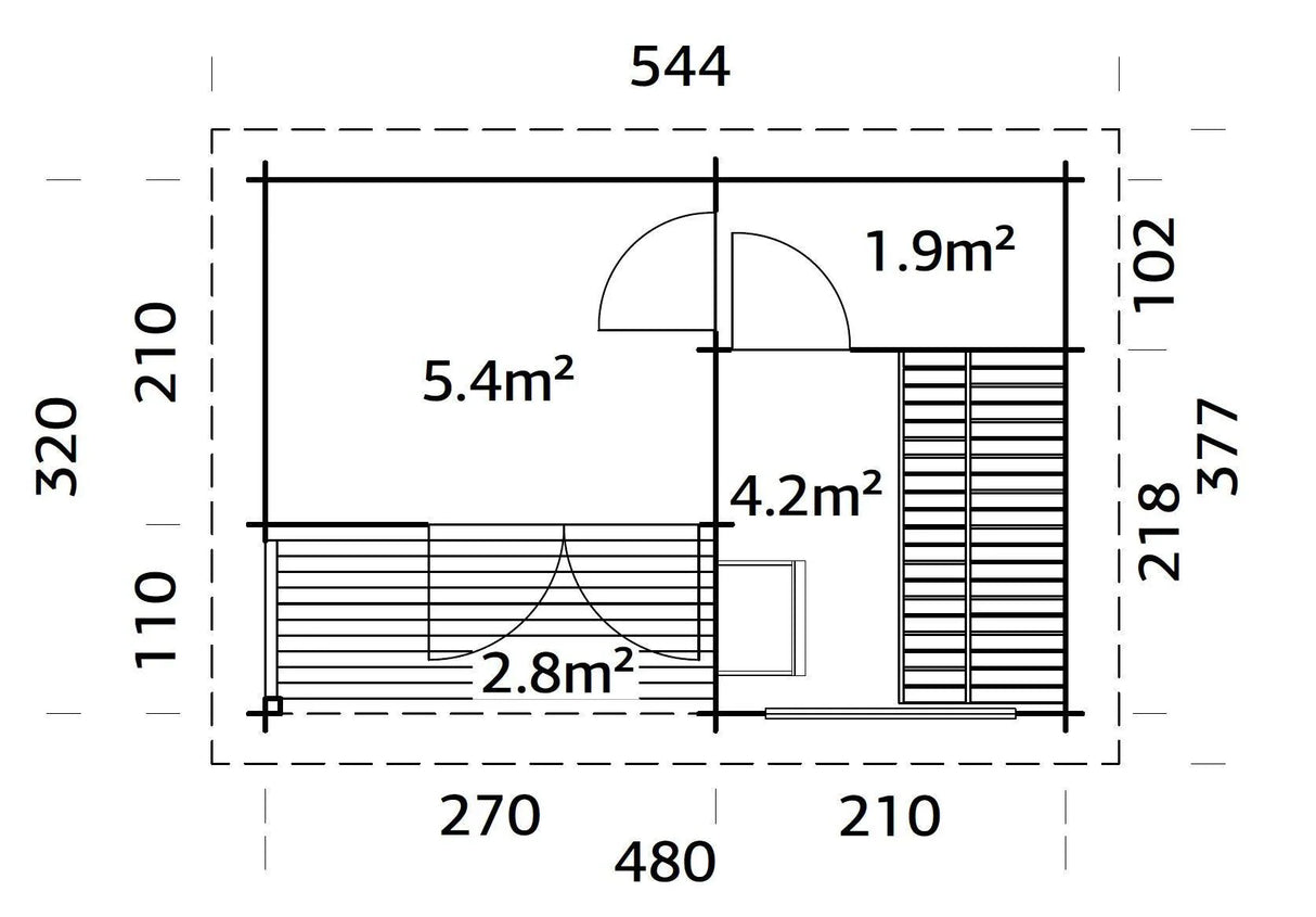 Sauna Sanna 11,5 m²