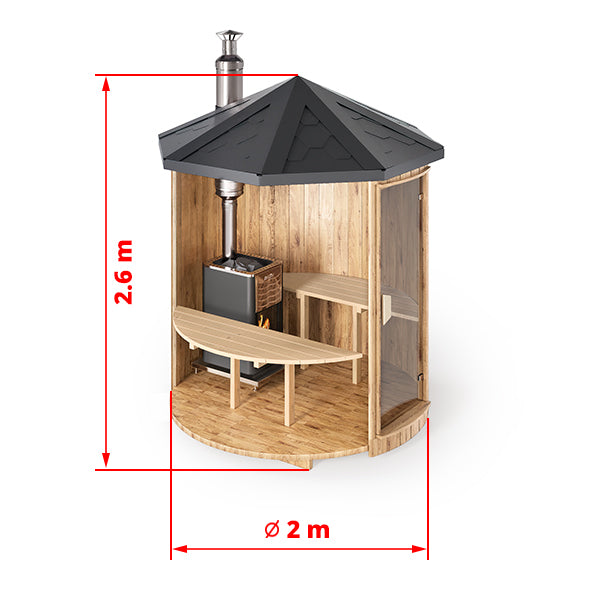 Sauna tonneau vertical SH