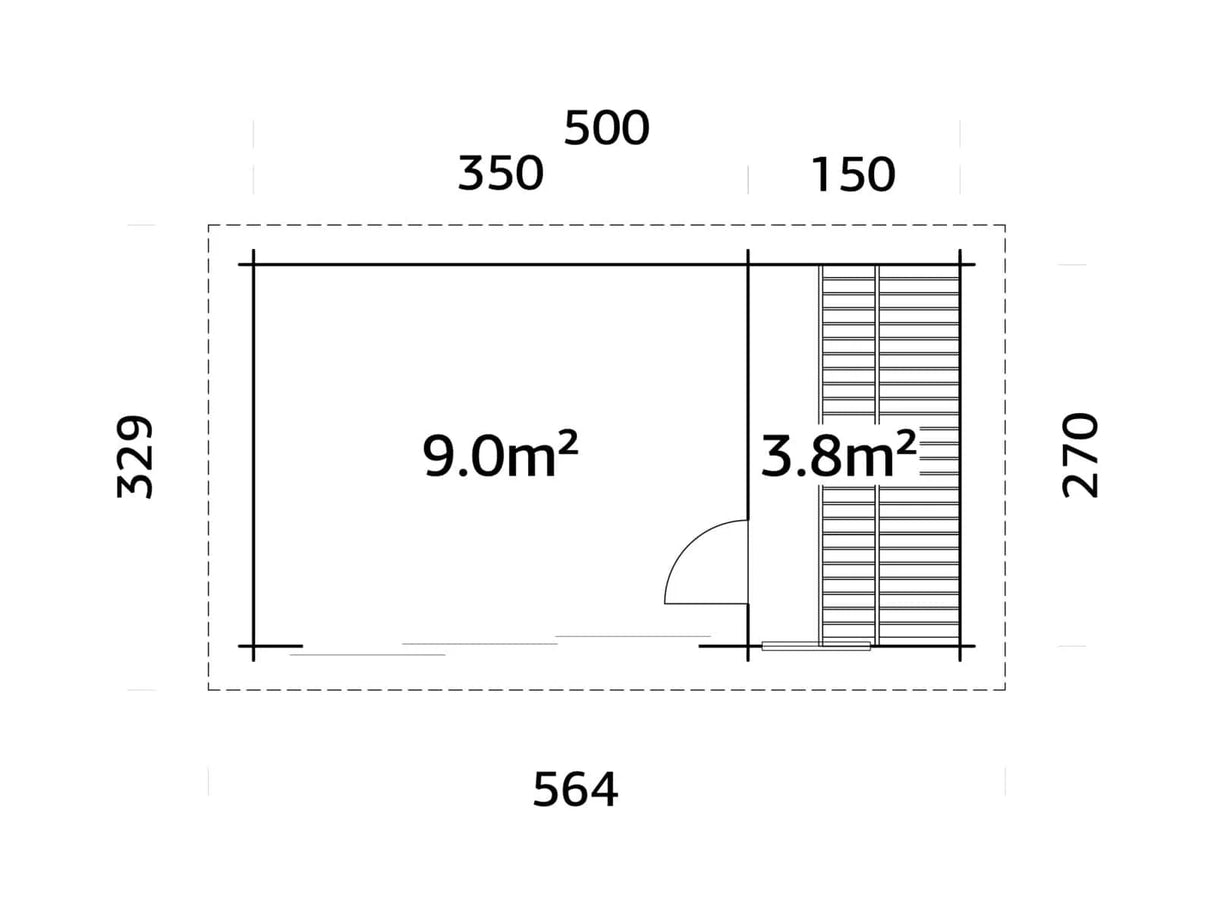 Sauna Sanna 12,8 m² Slide Plus