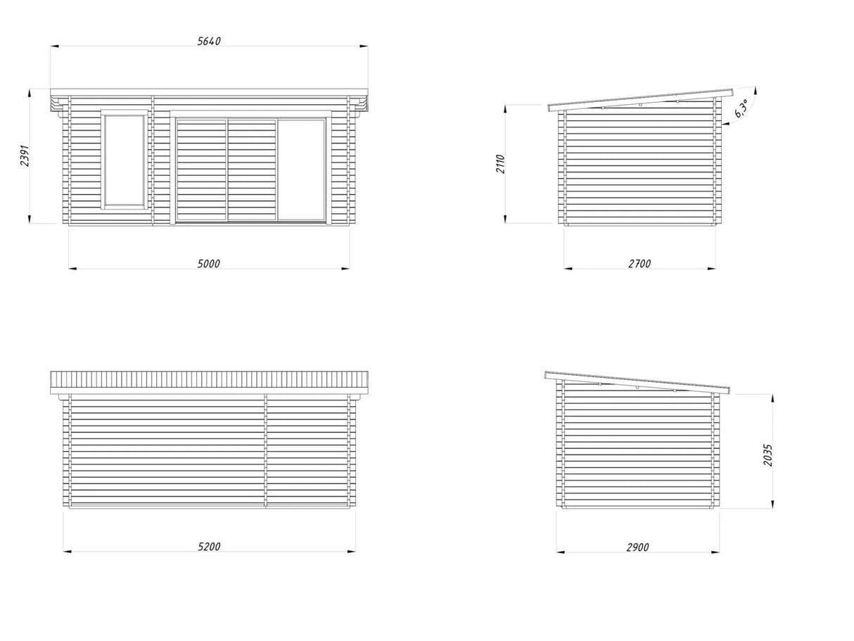 Sauna Sanna 12,8 m² Slide Plus