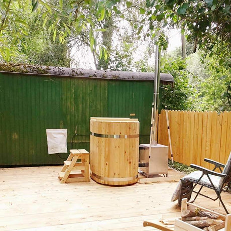 Spa en bois ovale pour 2 personnes