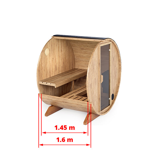 Sauna tonneau 1.6m - 3 personnes