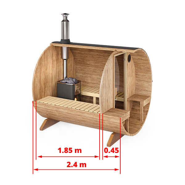 Sauna tonneau 2,4m