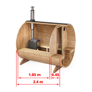 Sauna tonneau 2,4m