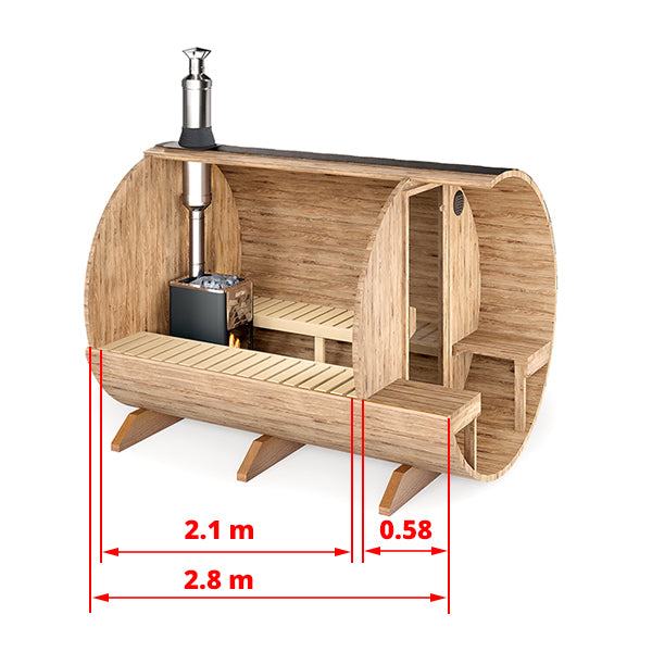 Sauna tonneau 2,8m S28V