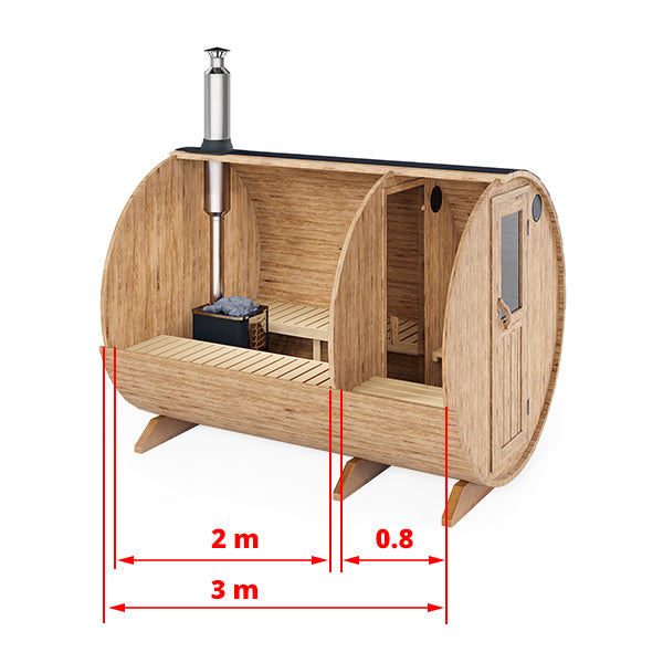 Sauna tonneau 3m S3PE