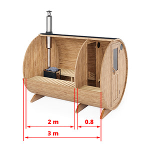 Sauna tonneau 3m S3PE