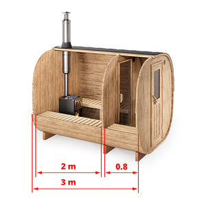 Sauna cube 3m SQR3P