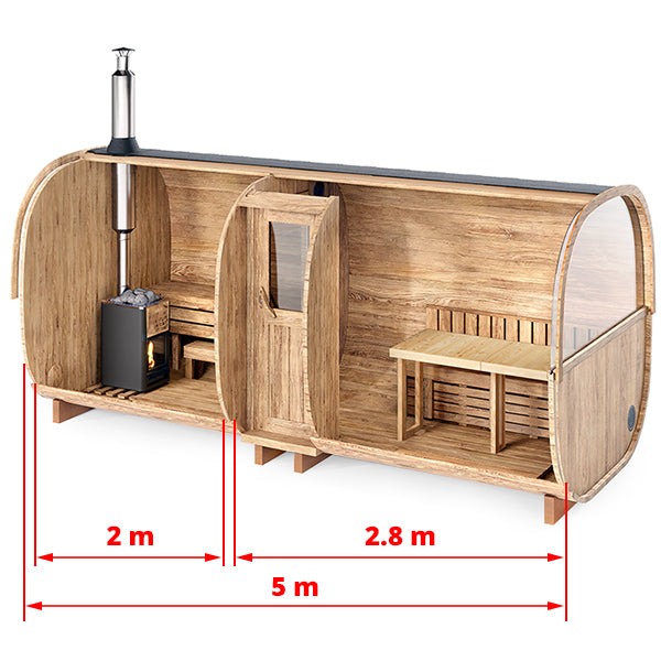 Sauna tonneau 5m S5P