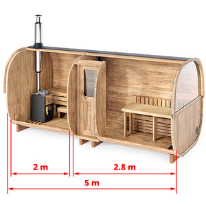 Sauna tonneau 5m S5P