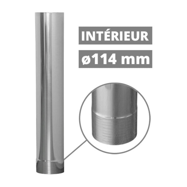 Cheminée inox 1 m