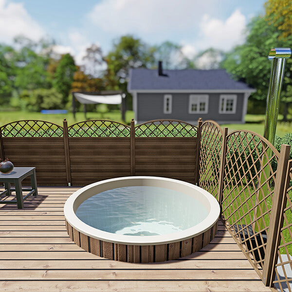 Bain nordique rond terrasse - 4 pers.