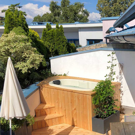 Bain nordique ovale 2 places pour terrasse