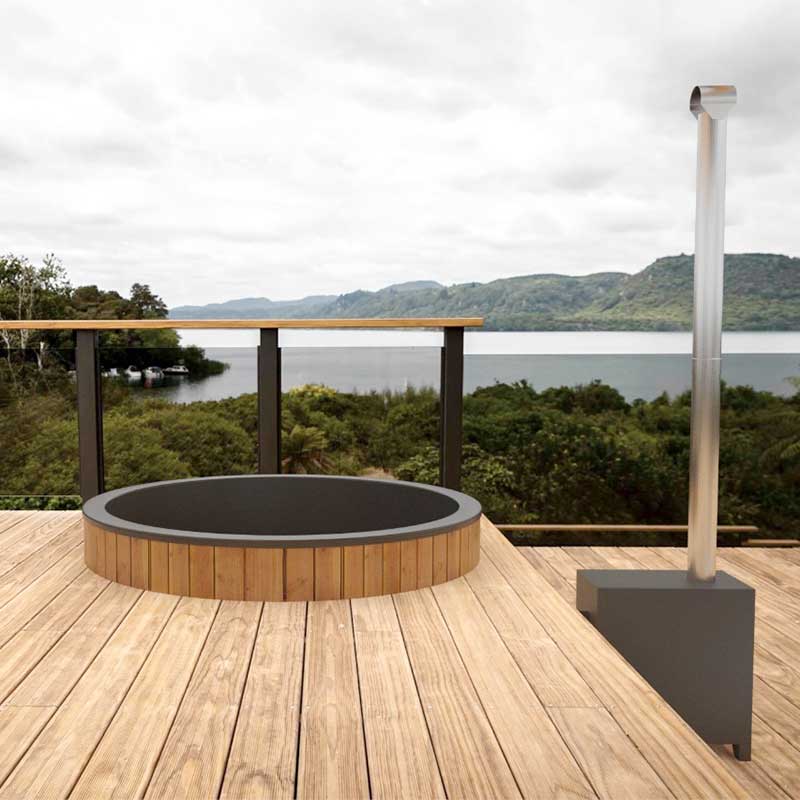 Bain nordique rond terrasse - 4 pers.
