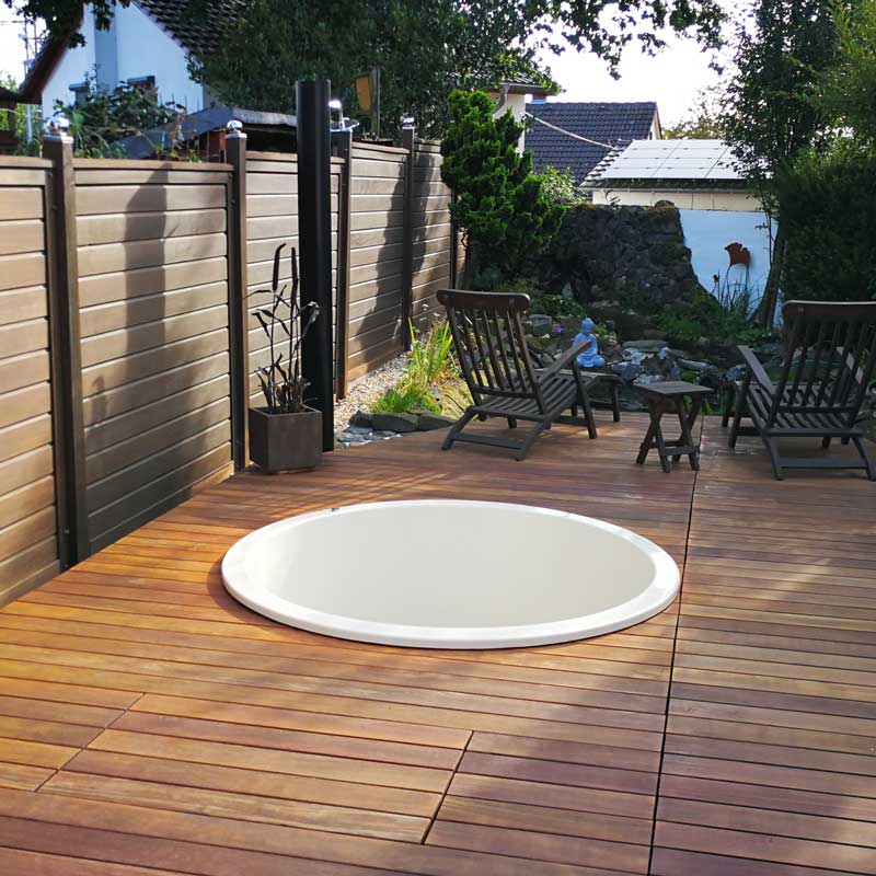 Bain nordique rond terrasse - 4 pers.