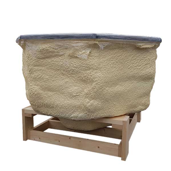 Structure en bois pour doublures de bains nordiques