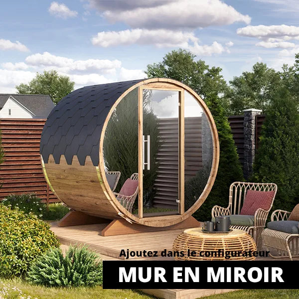 Sauna tonneau 1.6m - 3 personnes