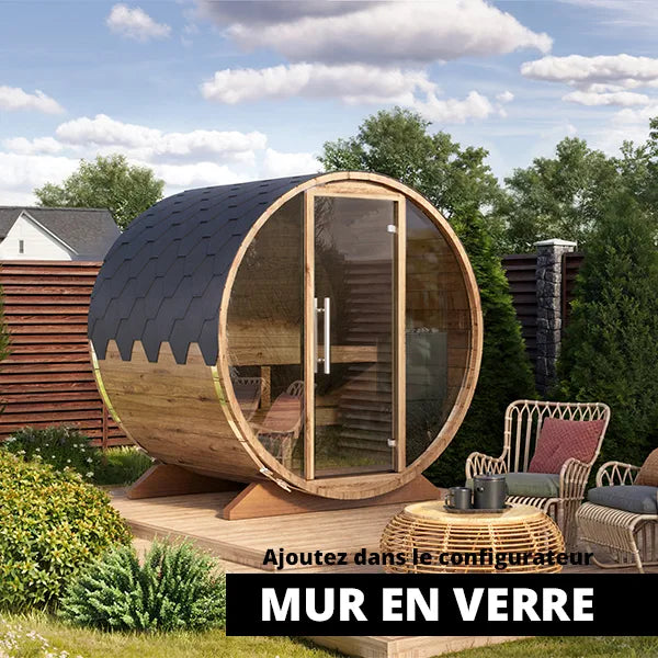 Sauna tonneau 1.6m - 3 personnes