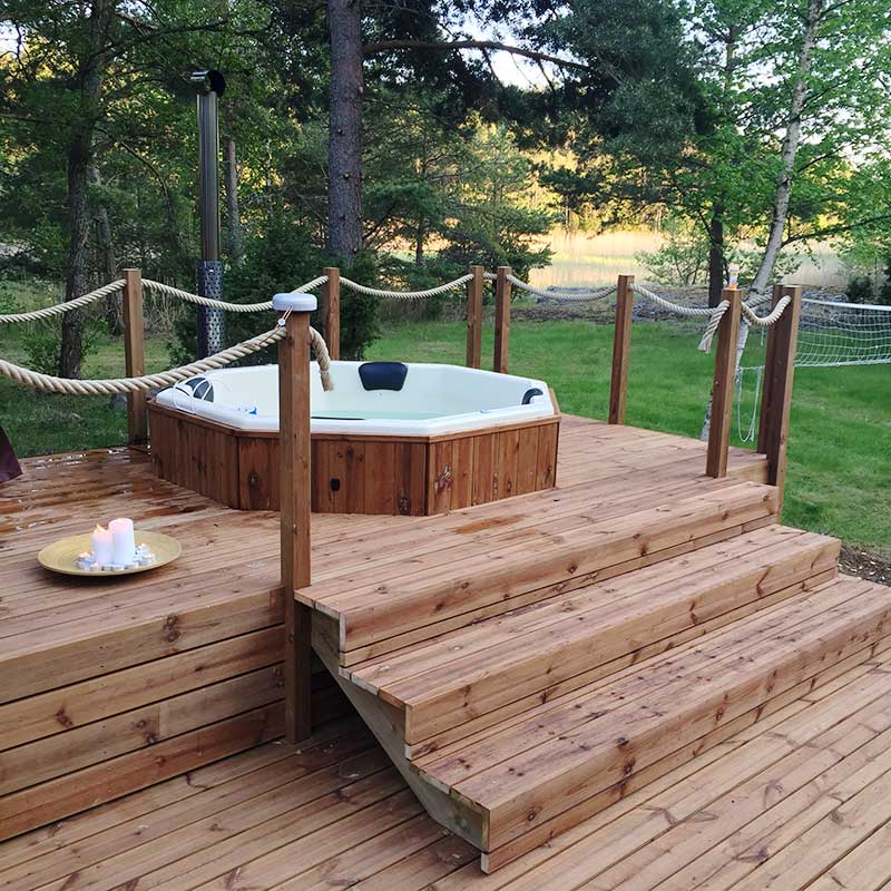 Bain nordique Octa 2×2 m pour terrasse