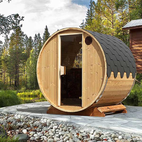 Sauna tonneau 1.6m - 3 personnes