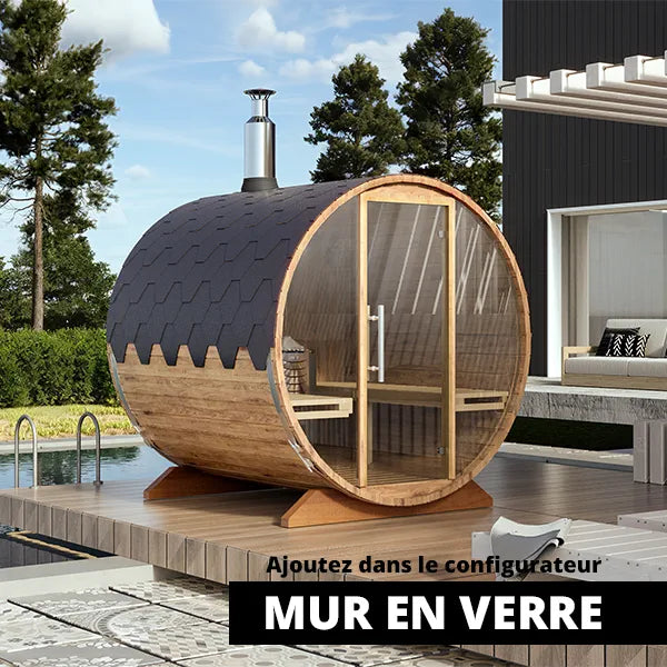 Sauna tonneau 2m