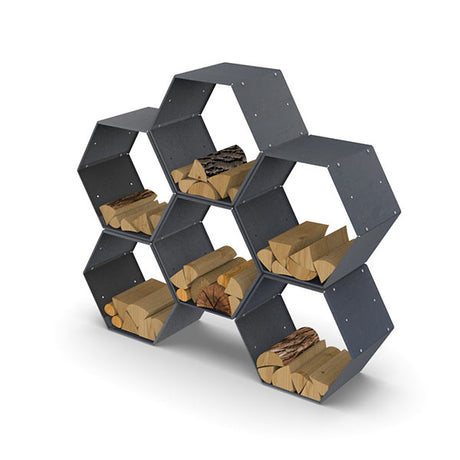 Porte-bûches « Honeycomb »