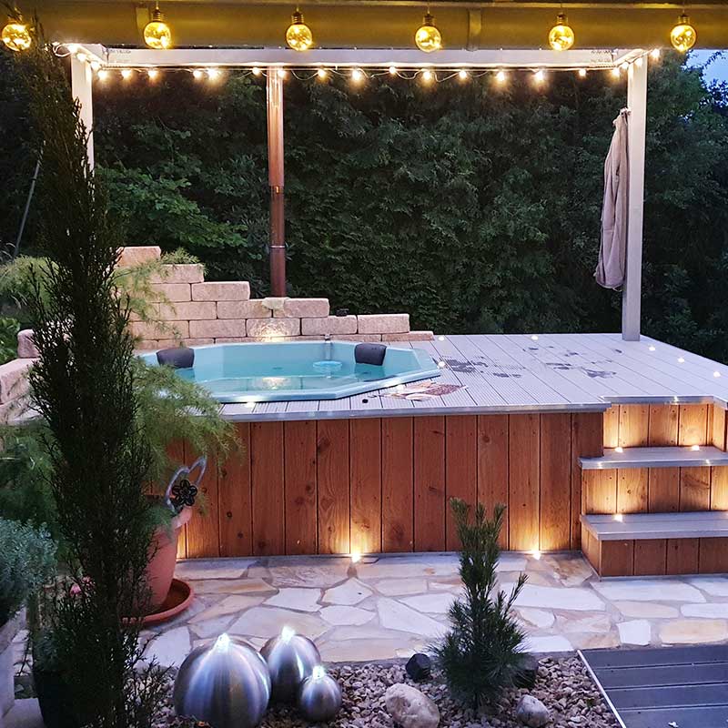 Bain nordique Octa 2×2 m pour terrasse