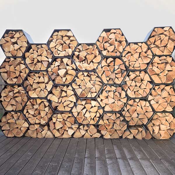 Porte-bûches « Honeycomb »