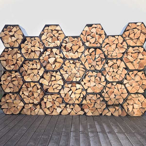 Porte-bûches « Honeycomb »