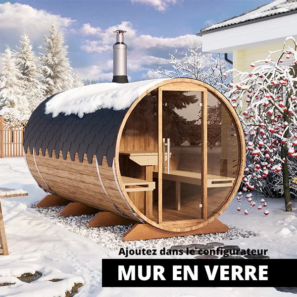 Sauna tonneau 4m S4D