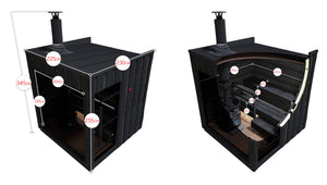 Sauna extérieur de luxe 4 à 6 places | Harvia Nordic Misty