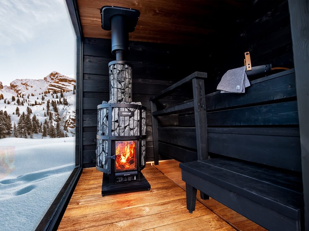 Sauna extérieur de luxe 4 à 6 places | Harvia Nordic Misty