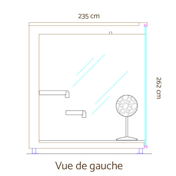 Sauna extérieur de luxe 2 à 3 places | ÖÖD Mirror