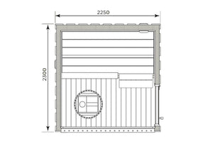 Sauna extérieur de luxe 4 à 6 places | Harvia Nordic Misty