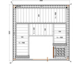 Sauna traditionnel d'intérieur 5 places | Harvia cabine