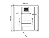 Sauna traditionnel de luxe 3 à 6 places | Harvia Solide