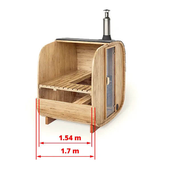 Sauna tonneau cube 1,7m SQR17