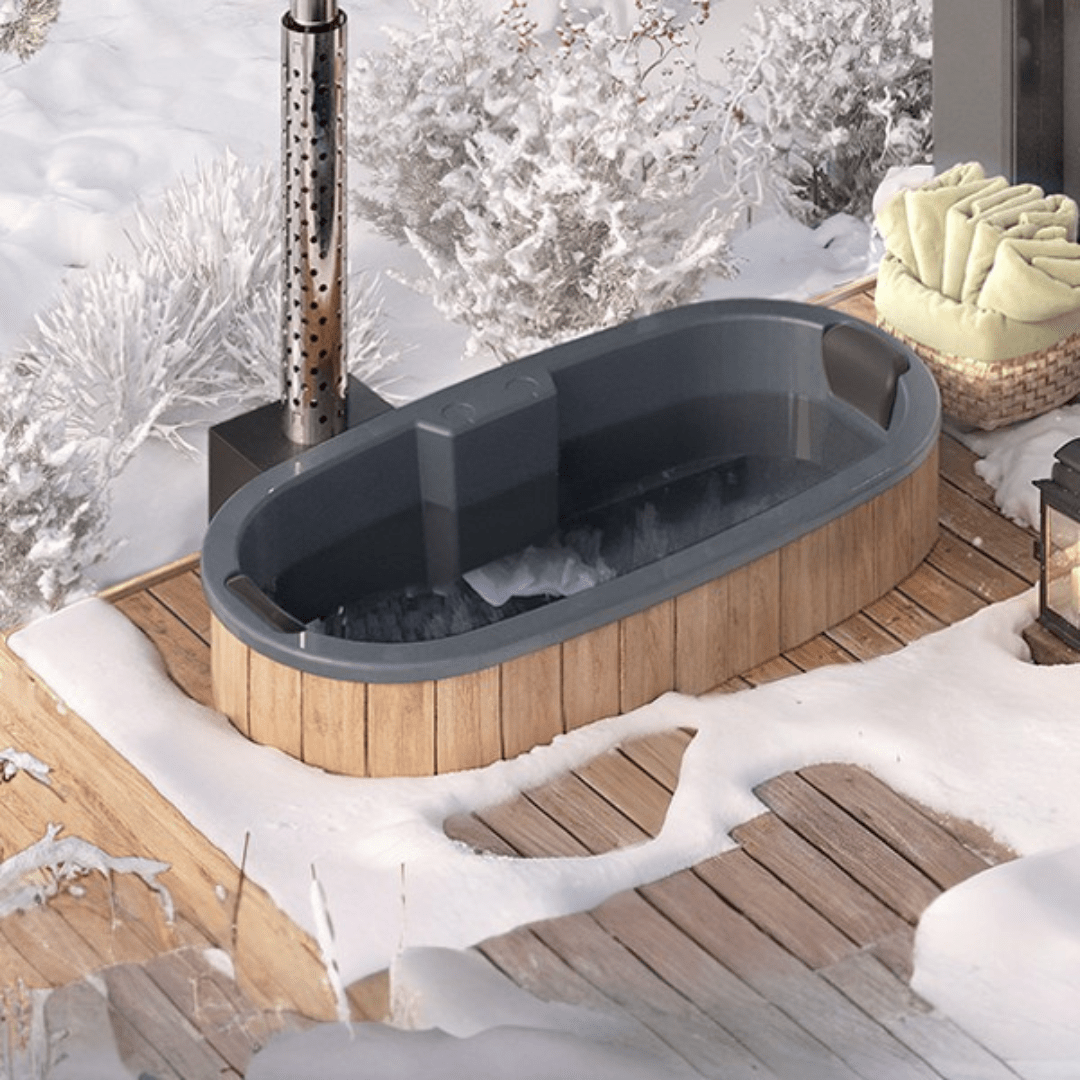 Bain nordique ovale 2 places pour terrasse