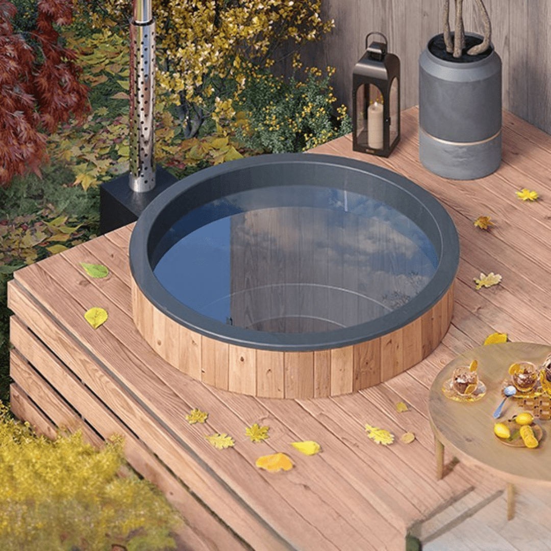 Bain nordique rond terrasse - 4 pers.