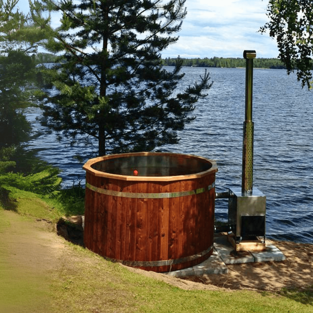 Spa en bois avec insert inox pour 3-8 pers.